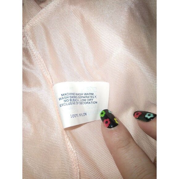 Vintage Flair Women’s Medium Peach Robe House Coat Retro Union Made In USA READ - Picture 8 of 8